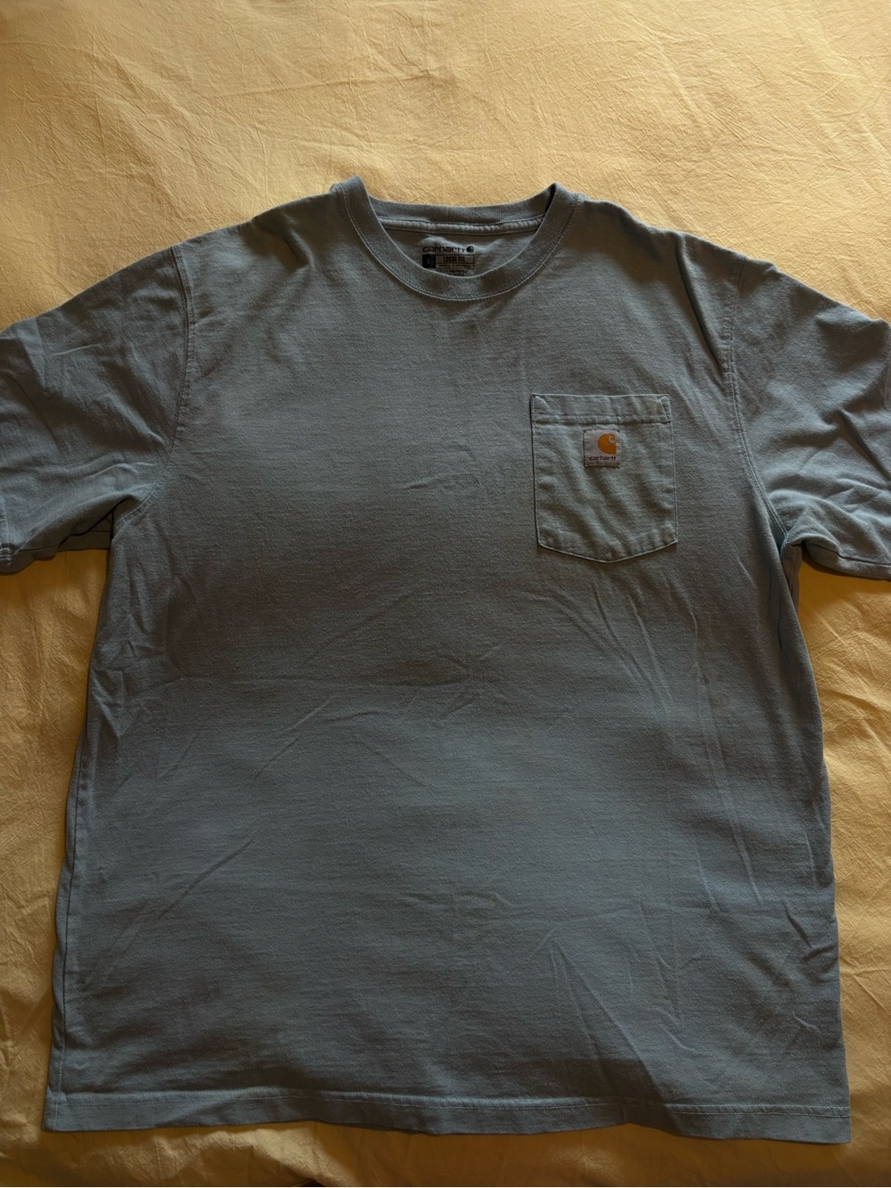 Carhartt Men’s Short-Sleeve Pocket Tee in Light Blue